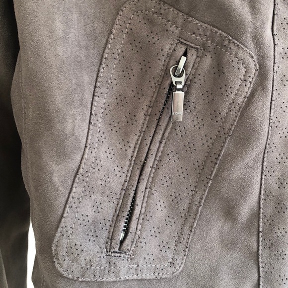 Faux suede cropped jacket - Picture 4 of 6